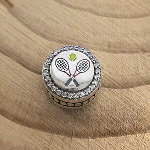 Pandora Tennis and Tennis Racket Exclusive Charm Pendant, S925 Silver Jewelry